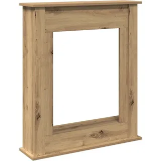 vidaXL Kaminumrandung, Dekorative Kaminkonsole, Kaminsims Dekokamin für Wohnzimmer, Kaminattrappe Kaminverkleidung, Artisan-Eiche Holzwerkstoff