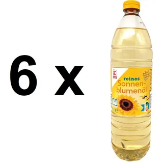 Sonnenblumenöl 6x1 Liter Speiseöl reines Pflanzenöl Frittieröl raffineriertes Öl