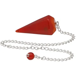 Karneol Pendel | Geschliffen + facettiert | Inkl. Haltekugel