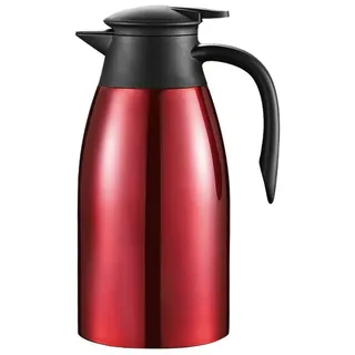 rungassi Thermoskanne Isolierkanne Kaffeekanne 2 Liter CF-ThERM2 (Rot)