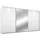368 x 233 x 64 cm Hochglanz weiß mit Passepartout-Rahmen mit Beleuchtung