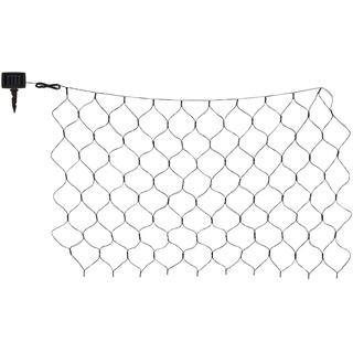ETC Shop Außenlampe Solarleuchte Lichterkette LED schwarz, 100x led 3000K warmweiß, LxB 110x90 cm