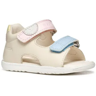 GEOX Baby-Mädchen B MACCHIA Gir Sandal, Lt Ivory/Lt Yellow, 21 EU