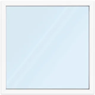 Fenster 140x140 cm, Kunststoff Profil aluplast IDEAL® 4000, Weiß, 1400x1400 mm, einteilig festverglast, 2-fach Verglasung, individuell konfigurieren