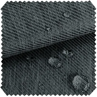 NOVELY® Oxford 350D Outdoor-Stoff im Leinen-Look - Mélange Polsterstoff - Wasserabweisende Meterware 1lfm (02 Graphit)