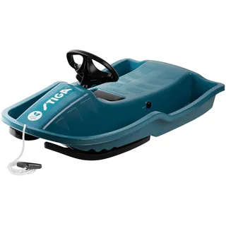 Stiga Schlitten mit Lenkrad Snowpower aus Bio Kunststoff, ab 5 Jahre - Aqua