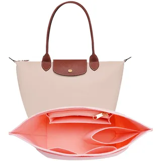 Generisch Bag Organizer, kompatibel mit faltbaren Tote Bags wie Longchamp Le Pliage, mehrere Größenoptionen verfügbar, Pink, M (Drittanbieter-Zubehör)