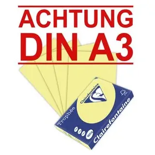 A3 160g/m² 250 Blatt hellgelb