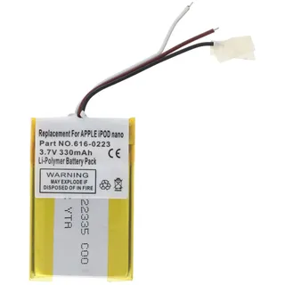 AccuCell Akku passend für Apple iPOD nano, 616-0223, 330mAh