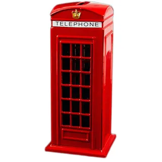 Große Telefonzelle Spardose Münze Druckguss Sparschwein London Souvenirs Rote Telefonzelle Spardose aus Druckguss Metall