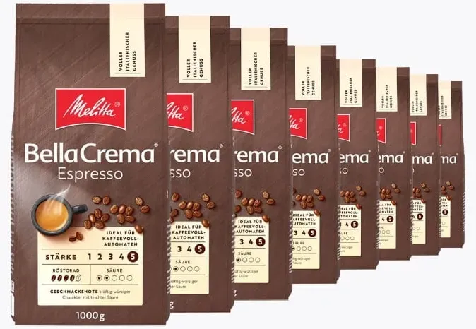 Melitta® BellaCrema Espresso 8 x 1kg