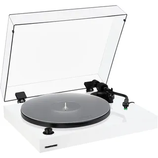 Fluance RT81+ Elite Vinyl-Plattenspieler – Audio-Technica VM95E Tonabnehmer, Anti-Resonanz-Plattenteller, Acrylmatte, Phono-Vorverstärker, Massivholzsockel, verstellbare Füße – Klavierweiß
