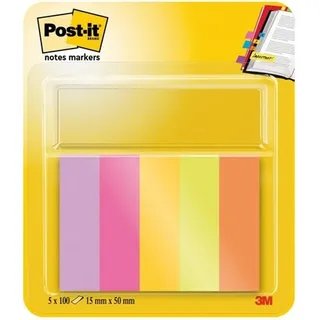 Post-it Post-it® Page Marker Energetic Haftmarker farbsortiert 5x 50 Streifen