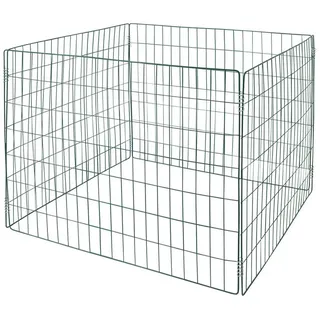 V2Aox Komposter Metall Kompost Metallkomposter Kompostbehälter Kompostgitter 90 x 90 x 70 cm grün Garten Gitter Kompost Kompostierer V2Aox
