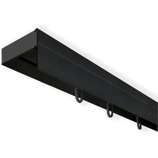 SN DECO GROUP Vorhangschiene SH (1) mit Blende 5 cm) Gr. 2, schwarz, L:150cm T:4,7cm, Kunststoff, Gardinenstangen