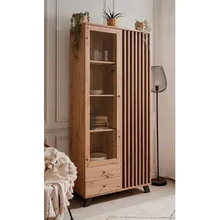 Finori Vitrine Medan 52A 92 x 198 x 40 cm BRAUN