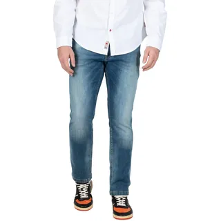Timezone Jeans "Eduardo" - Slim EDUARDOTZ Mid Waist Slim fit - in Blau - W33/L30