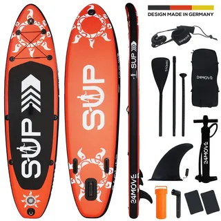 24move Standup Paddle SUP Board Set 305 x 76 x 15 cm rot