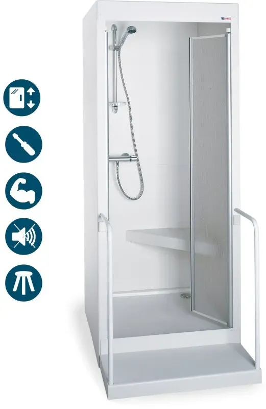 Grumbach Fertigdusche SENIOR 90x90cm, Boiler und Pumpe möglich