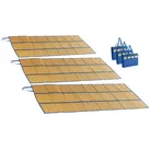 3er-Set faltbare Bast-Strandmatten mit Tragegriffen, 180 x 90 cm