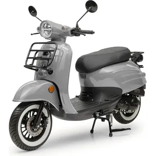 Burnout Motorroller Retro Luna Grau 50ccm 25 kmh Mofa Scooter