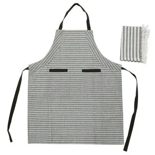 DKD Home Decor Kochschürze Dkd home decor Taschenschürze DKD Home Decor Grau Baumwolle Weiß grün grau
