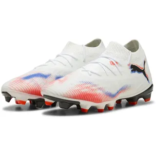 Fußballschuhe Damen Weiß, Schwarz, leuchtendes Rot, 38