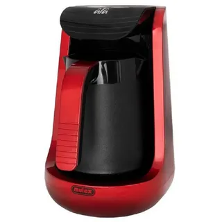 Mulex 1L 600W Elektrischer Mokkakocher Mokkakanne Espressokocher 4 Tassen Rot