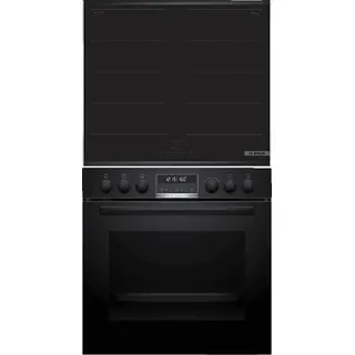 Bosch HND679LS67 (HEB578BB4 + NXX675CB5E) Herdset mit Induktionskochfeld und Backwagen