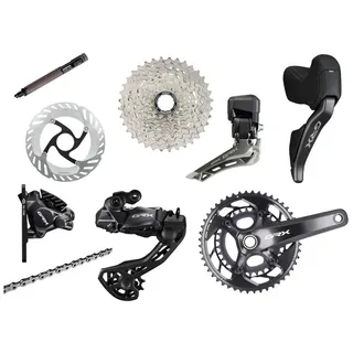 SHIMANO GRX Di2 825 Komplettgruppe 2x12 | Kurbel 175 mm Kassette 11-36