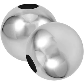 Hemobllo 2 Stück Edelstahl Spiegelhohlkugeln 10cm Durchmesser Wetterfest und Reflektierende Oberfläche Moderne Dekokugeln für Garten Terrasse und Teich