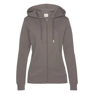 bench. loungewear Kapuzensweatjacke Damen taupe Gr.44/46