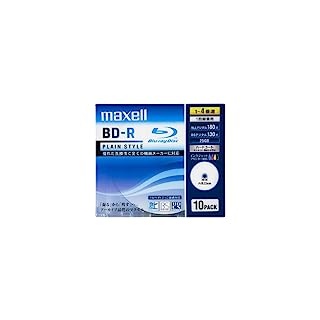 MAXELL Blue-ray BD-R Disk | 25GB 4x Speed 10 Pack - Plain Style - White Wide Area Ink-jet Printable Label(japan import)