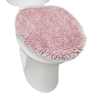 SoHome Spa Step Luxus Plüsch Chenille Shag Maschinenwaschbar Ultra Soft Standard Toilettendeckel Bezug 47 x 49,8 cm Blush