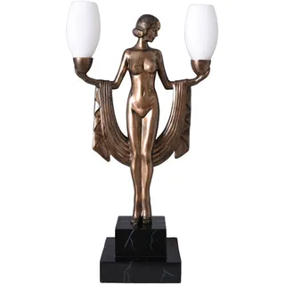 Tischlampe Art Deco Tischleuchte Frauenakt Bauhaus Lampe Vintage Nachttischlampe