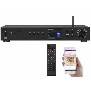 VR-Radio WLAN Radio: Digitaler WLAN-HiFi-Tuner, Internetradio, DAB+, Bluetooth, schwarz (DAB Radio mit Cinch Ausgang, Internet Tuner, Kopfhörer Adapter)