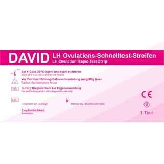 David Ovulationstests Streifen, LH, 20miu/ml 10 St