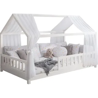 TICAA Tüll-Set für Hausbett "Kay" weiß