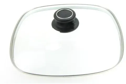 GASTROLUX Glasdeckel eckig 28 x 28 cm für Pfannen und Kasserollen