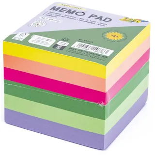 Folia Notizzettel HAPPY VIBES bunt 9,0 x 9,0 cm, 700 Blatt