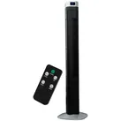 Turmventilator Standlüfter Säule Gebläse, Fernbedienung 3 Geschwindigkeiten Fernbedienung Timer oszilierend, Schwarz, H=120cm
