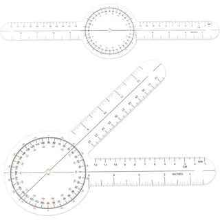 Orthopädisches Winkellineal 8 Zoll, 360°-ISOM-Goniometer, Medizinischer Winkelmesser für Messungen Der Gelenkreichweite, Transparentes Kunststoff-Werkzeug