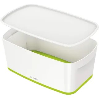 Aufbewahrungsbox 5,0 l perlweiß/grün 31,8 x 19,1 x 12,8 cm