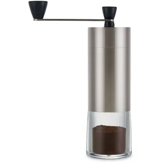 Tchibo Kaffeemühle, Keramikmahlwerk, einstellbarer Mahlgrad, Silber