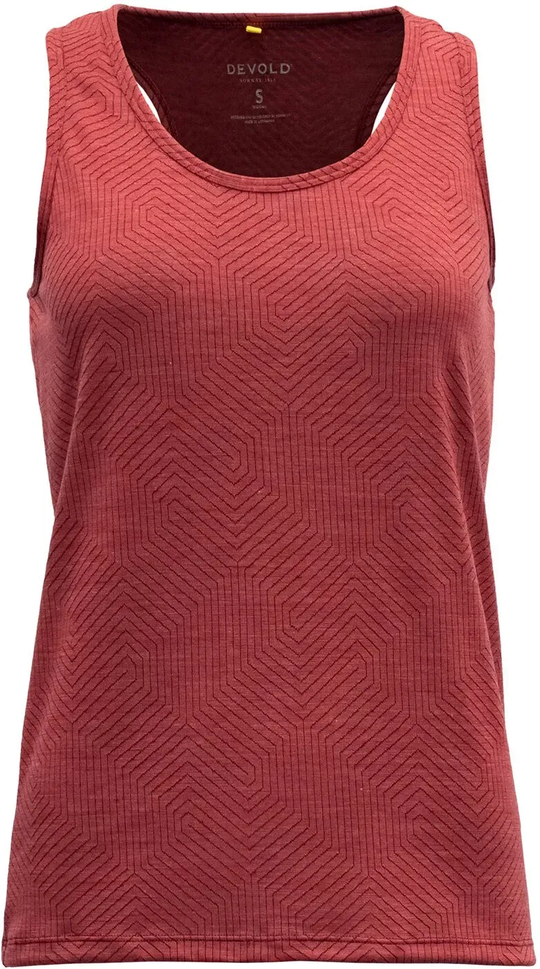 DEVOLD NIPA MERINO 130 TANK WMN Damen Tanktop rot - XL