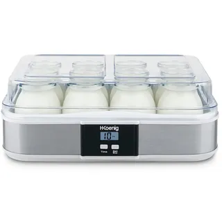 h.koenig ELY120 Joghurtbereiter, Stainless Steel, 2.4 liters