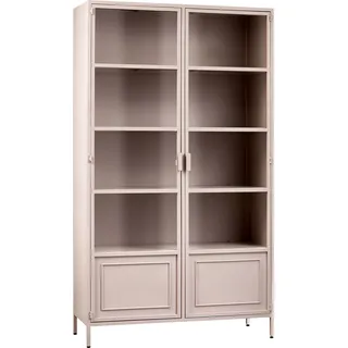 Woood Vitrine Ronja aus Metall, H 189 cm x B 110 cm Rosa