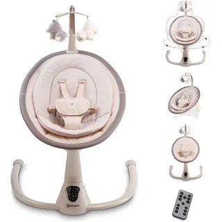 BabyGO Babywippe »Homey«, bis 9 kg, mit Schaukelbewegungen und Sound, beige