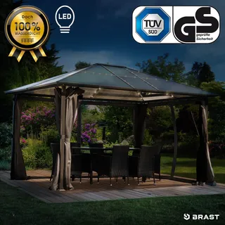 4 x 3 m grau inkl. LEDs