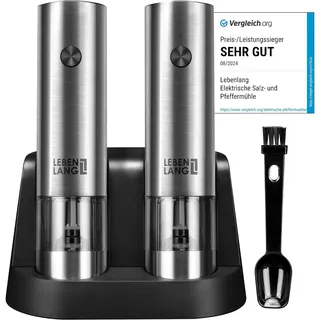 Lebenlang LBL9599 Salz-, Pfeffermühle Silber, Schwarz